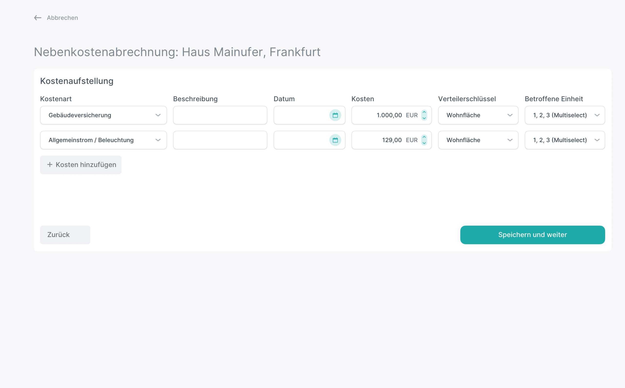 Nebenkostenabrechnung erstellen online, digital & einfach mit immocloud