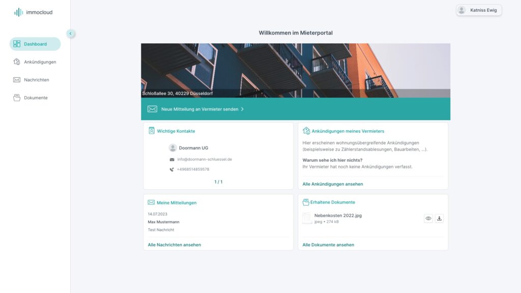 Das Mieterportal von immocloud