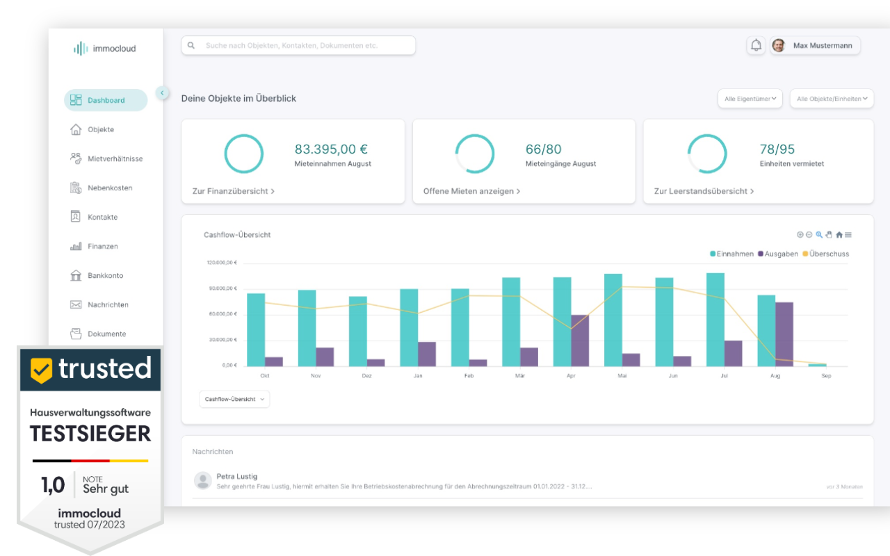 immcloud Software für Objekt- und Mietverwaltung