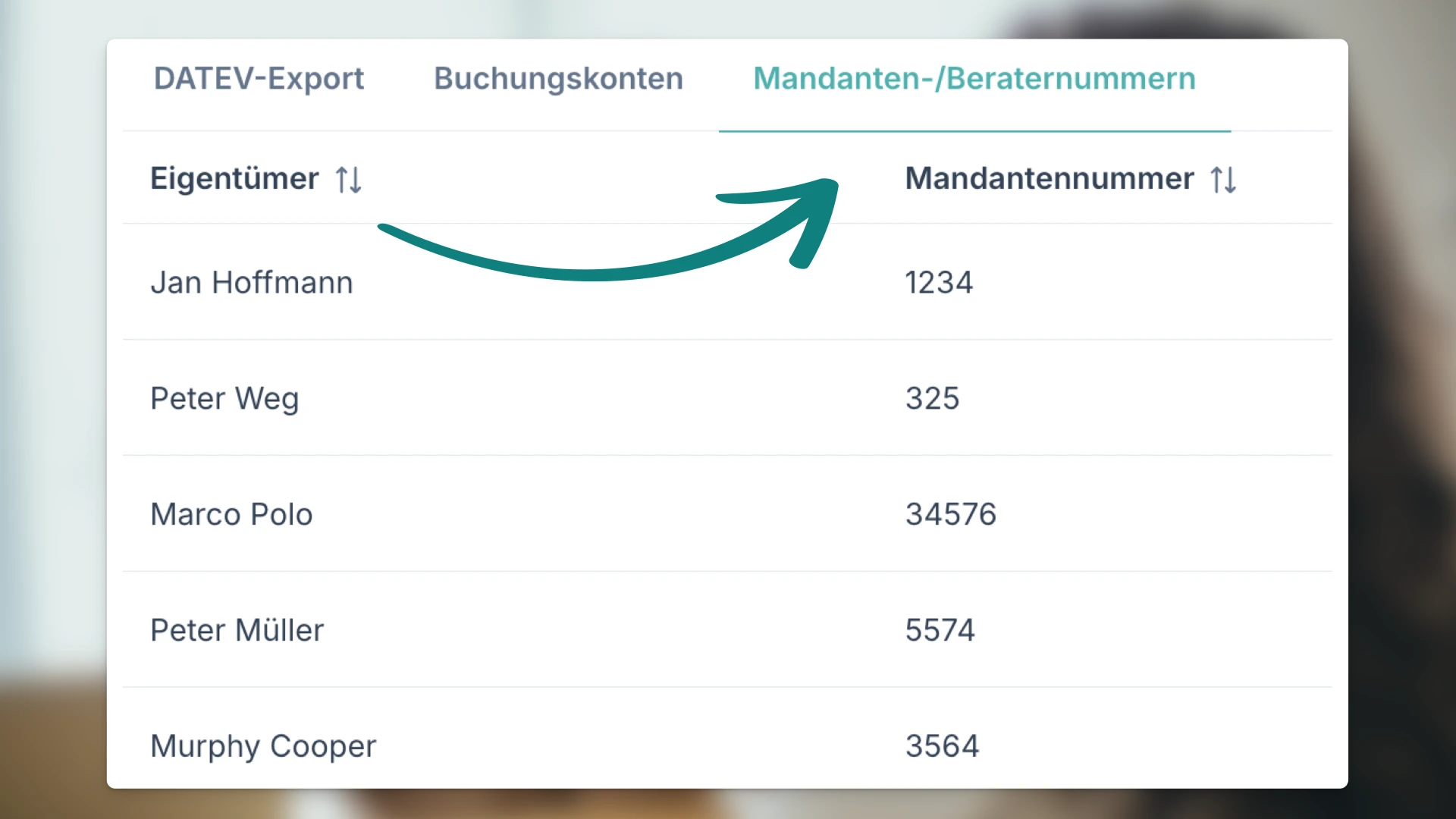 Beraternummer einpflegen