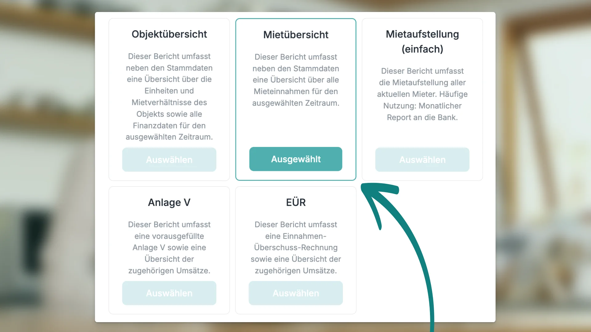Berichte für Objekte und Einheiten