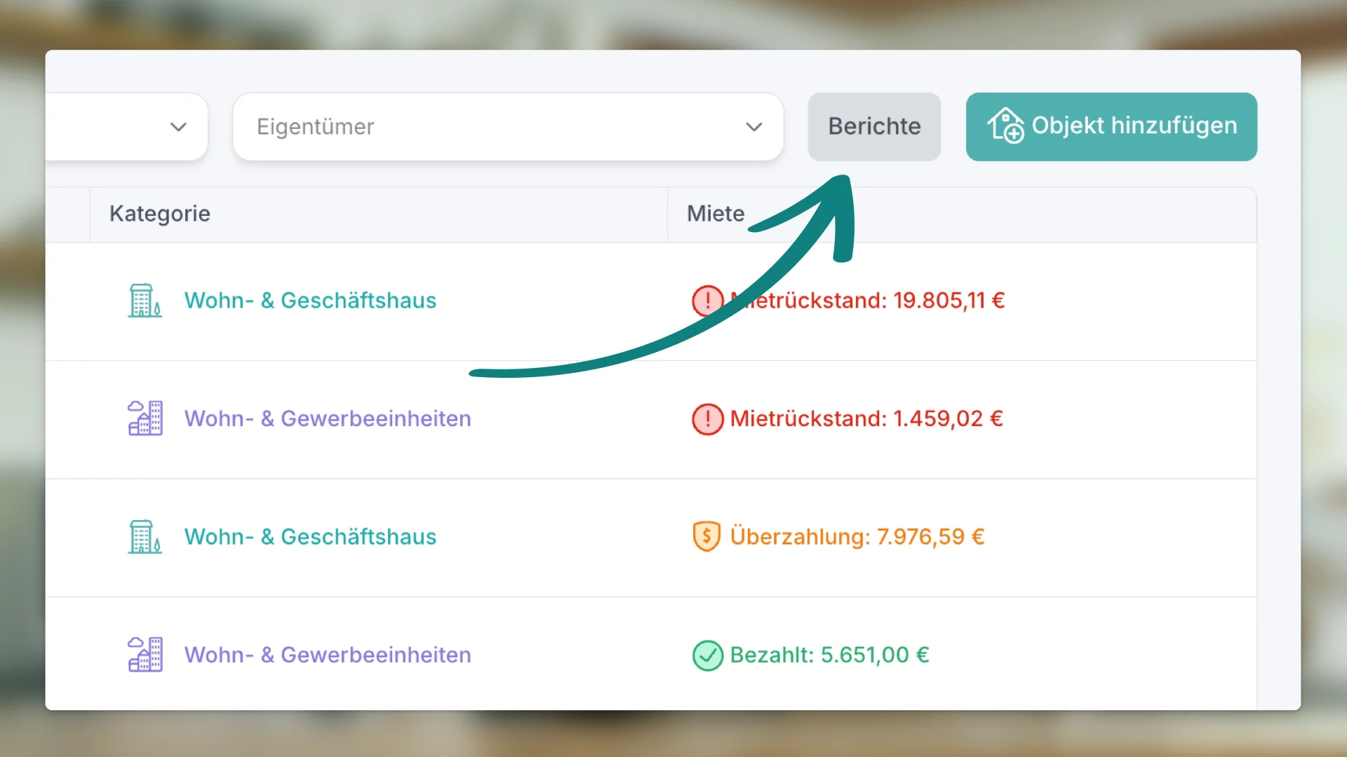 Berichte in immocloud erstellen