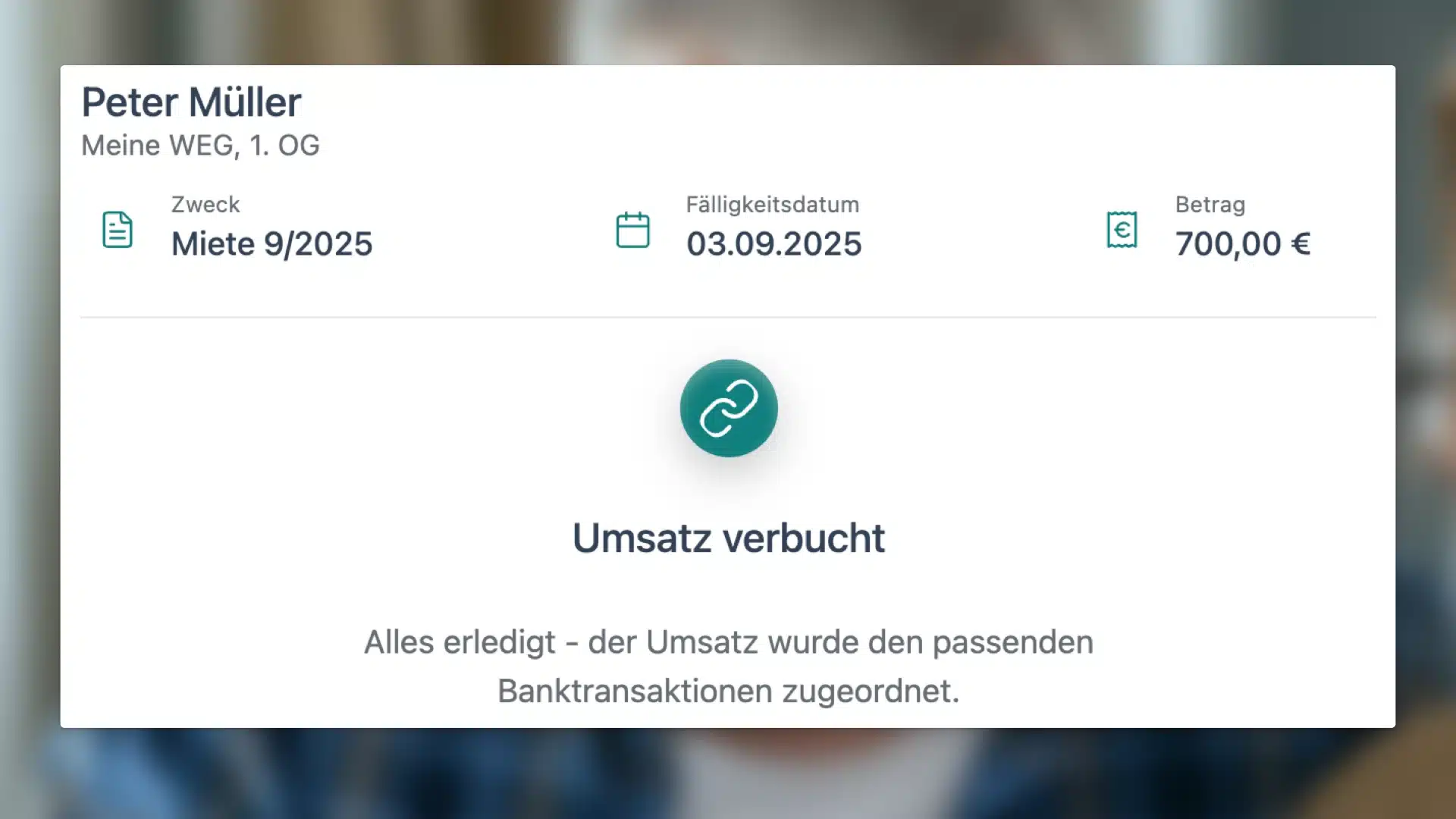 Mietbuchung in immocloud