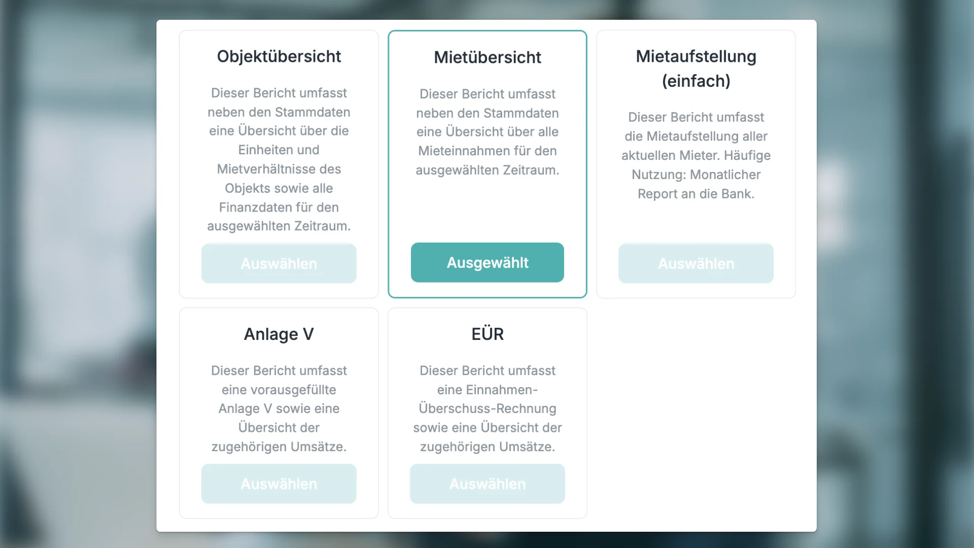 Berichte-Center in immocloud