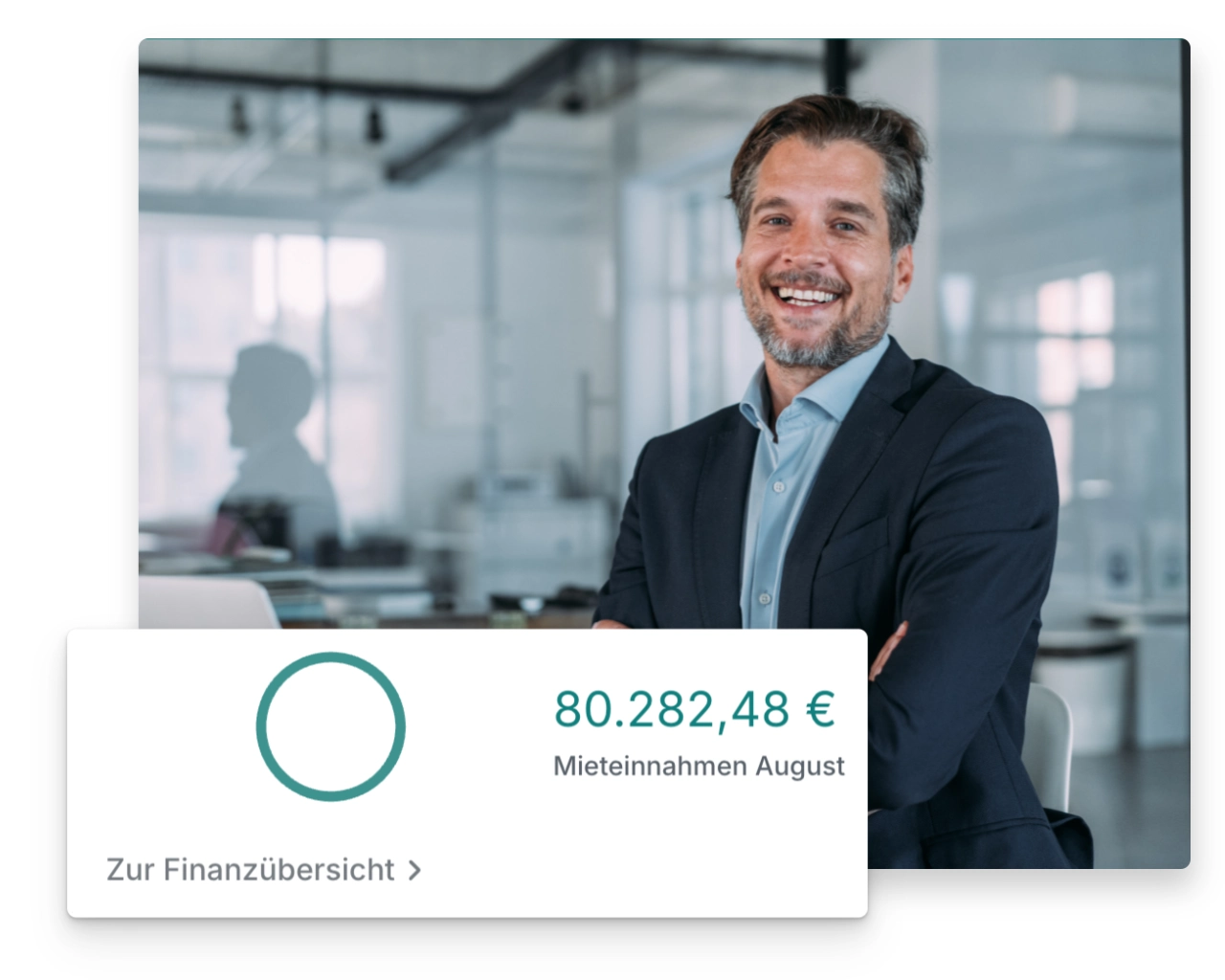 Immobilieninvestor in seinem Büro