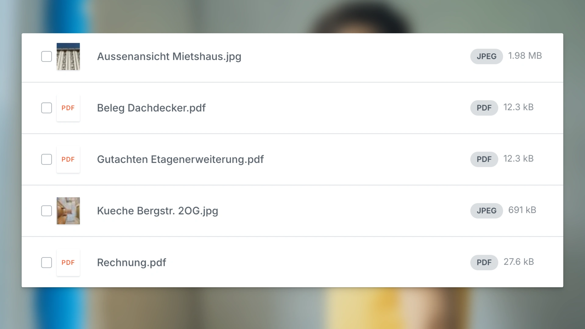 Dokumentenverwaltung in immocloud
