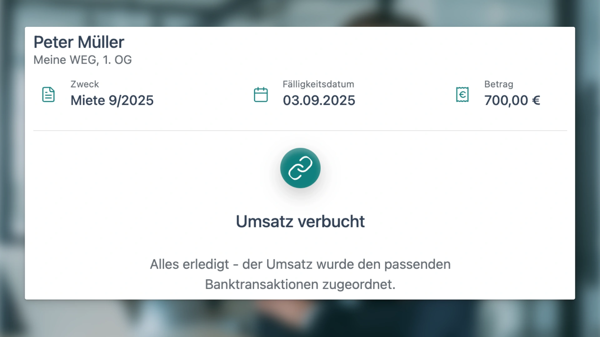 Mietbuchung in immocloud