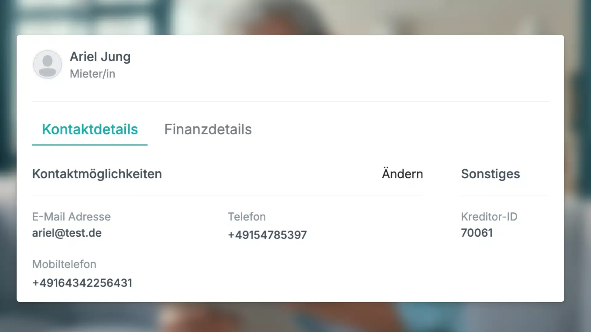 Kontaktverwaltung von immocloud