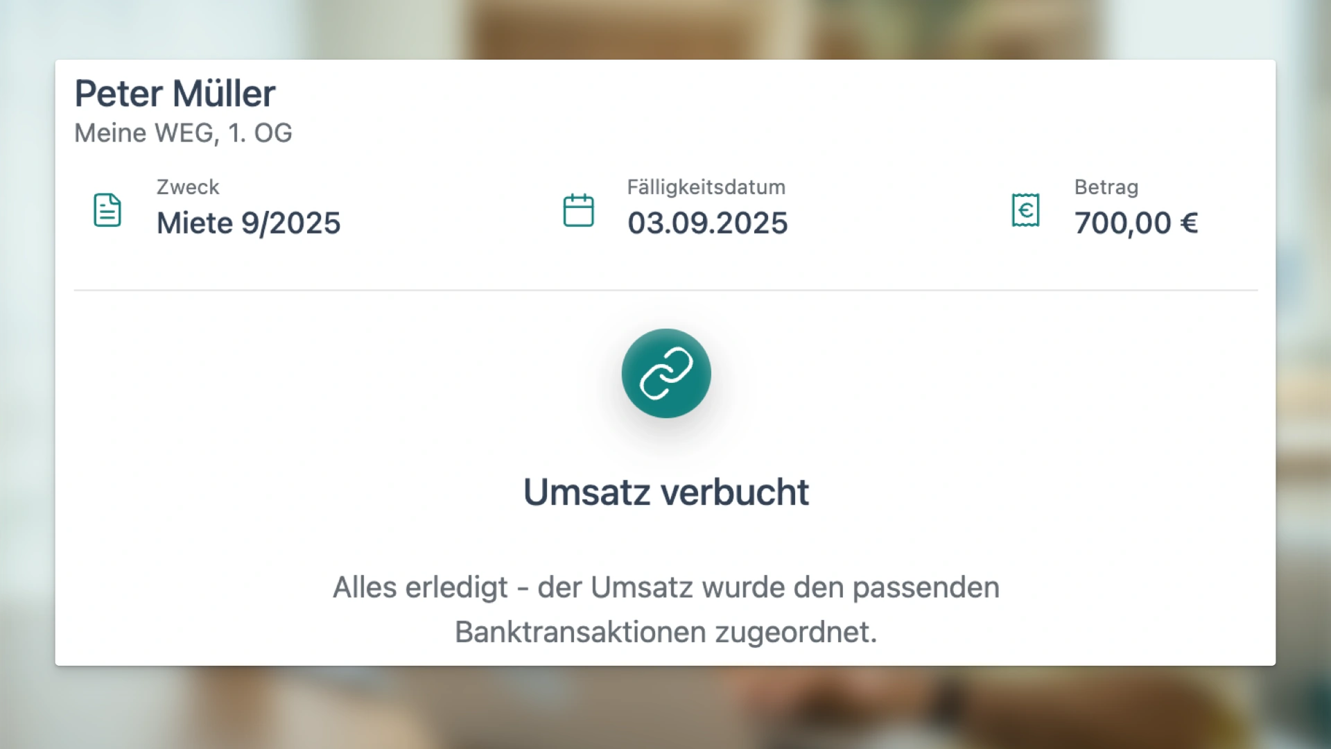 Miete buchen