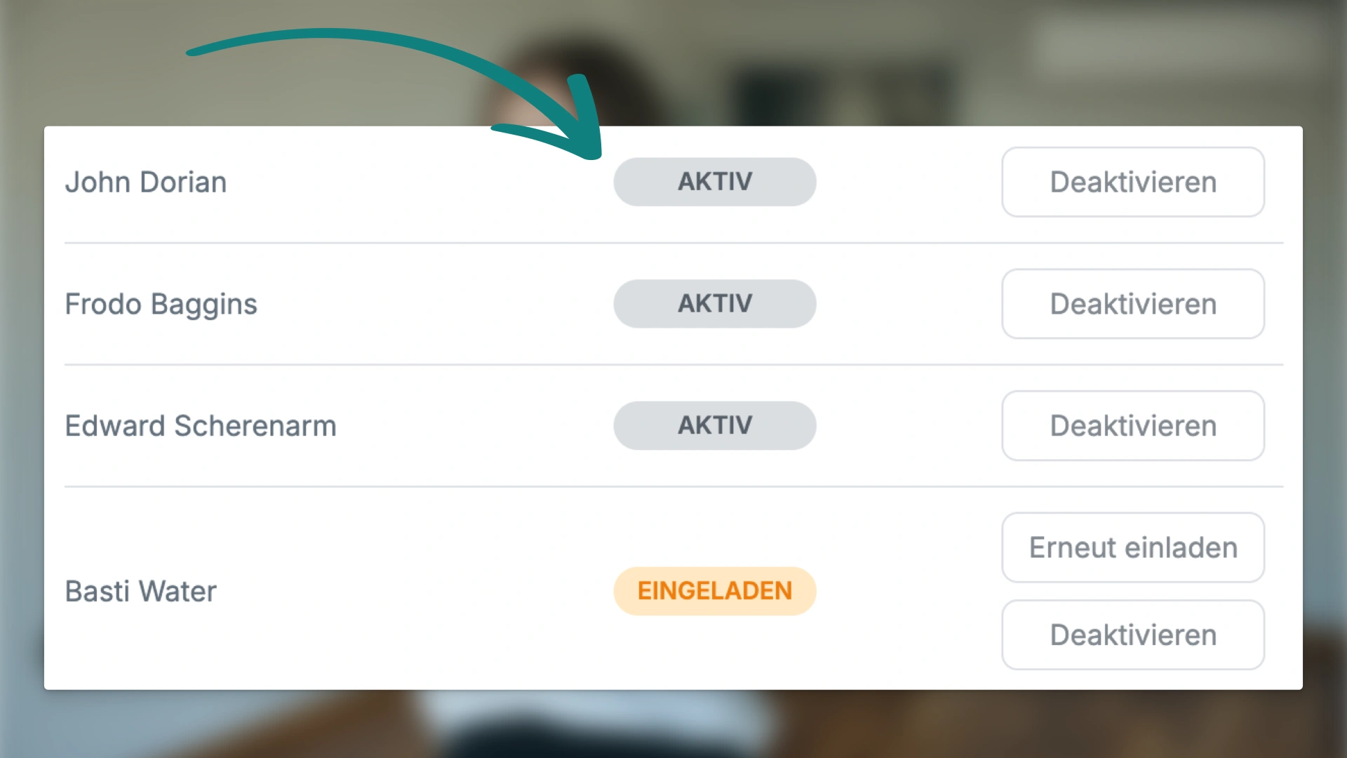 Mieterportal Ansicht der Mieter
