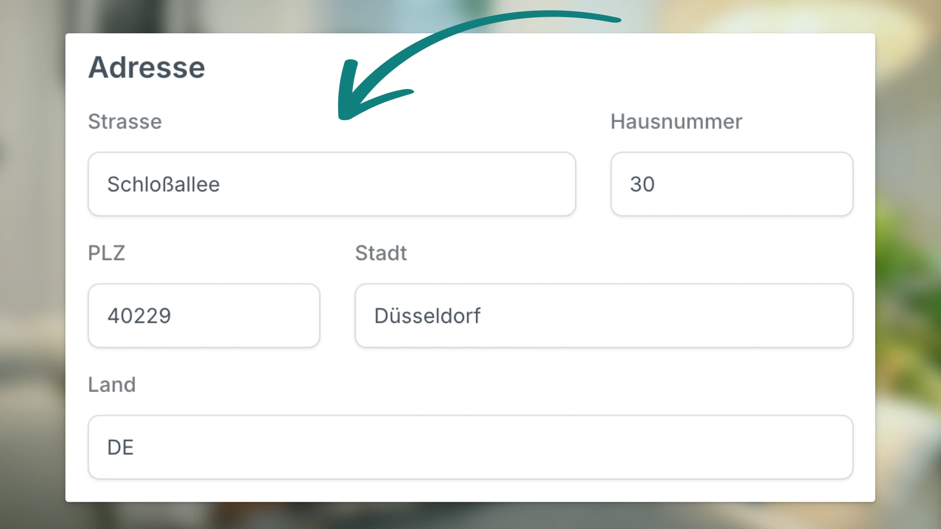 Adressdaten im Mietvertrag