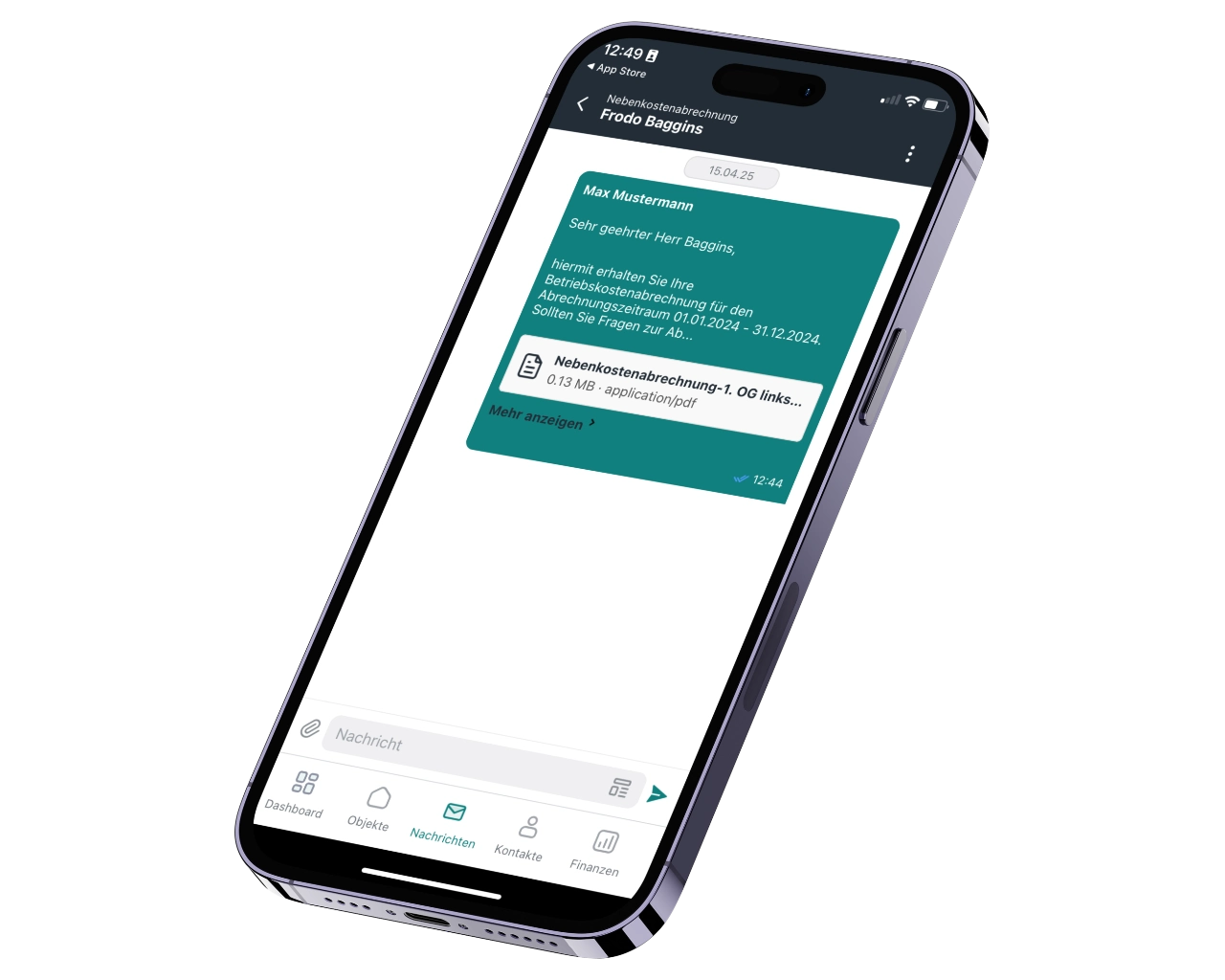 Nachrichten in der immocloud App