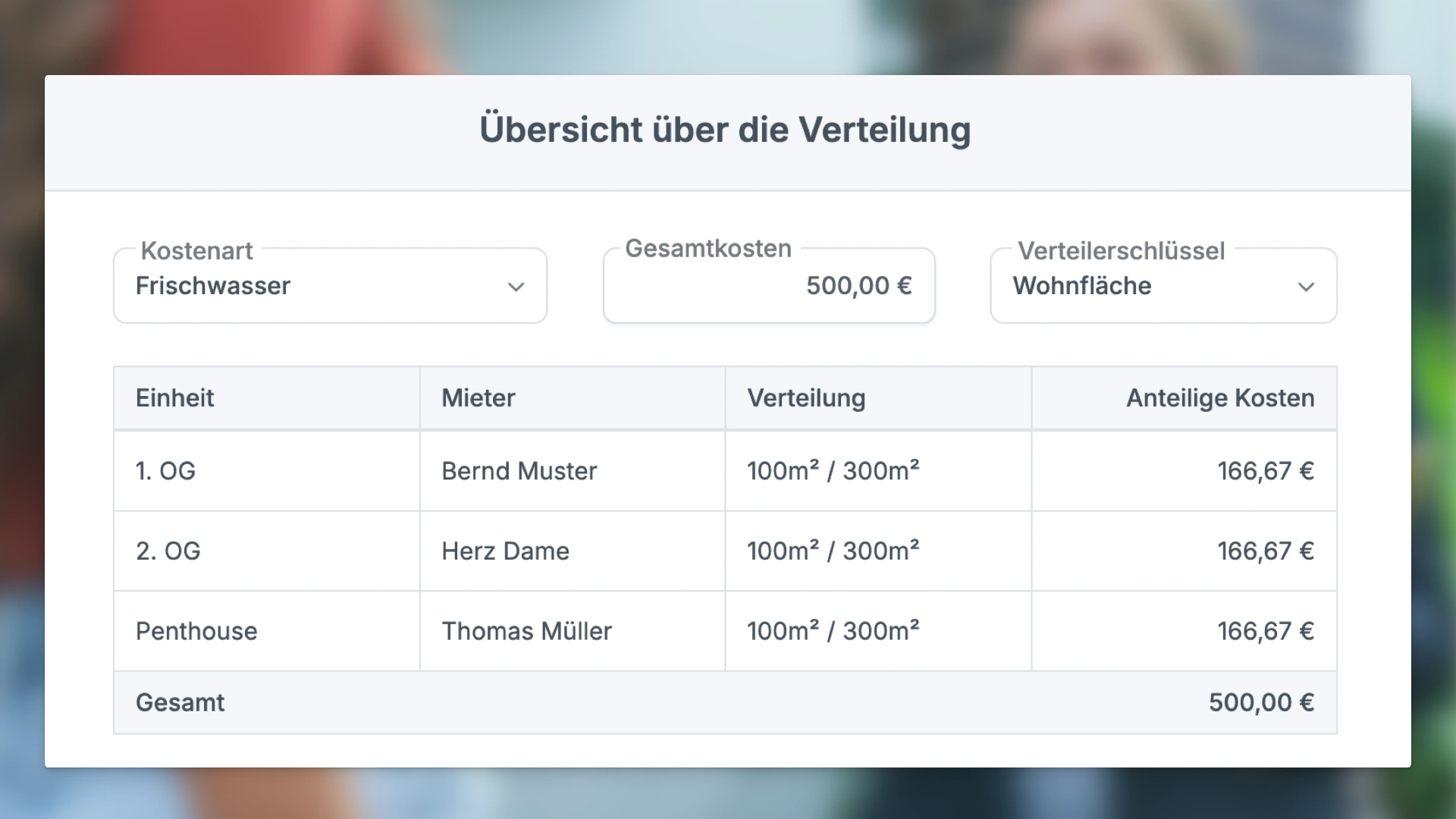 Nebenkostenabrechnung erstellen