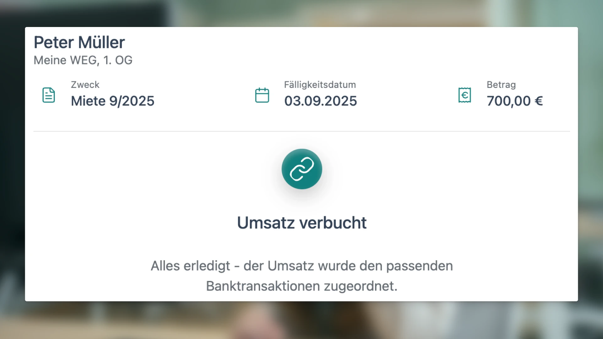 Mietbuchung